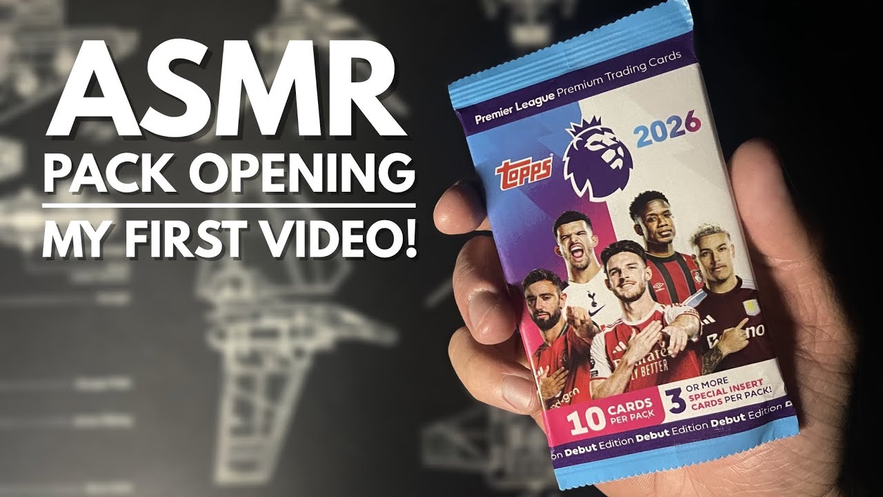 ASMR | Открытие набора Topps 25/26 Премьер-лиги (более 80 карточек) | Моё первое видео!