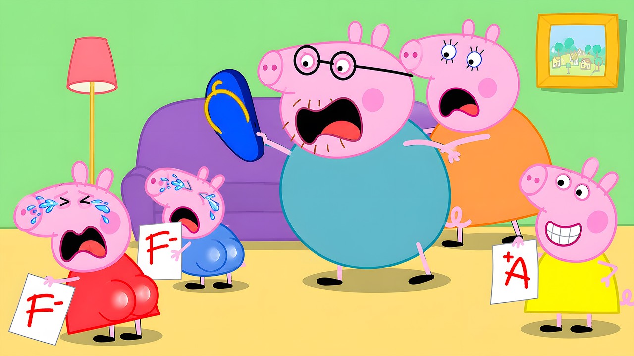 Peppa Pig, George Pig You Need to Study Harder - Peppa Funny Animation