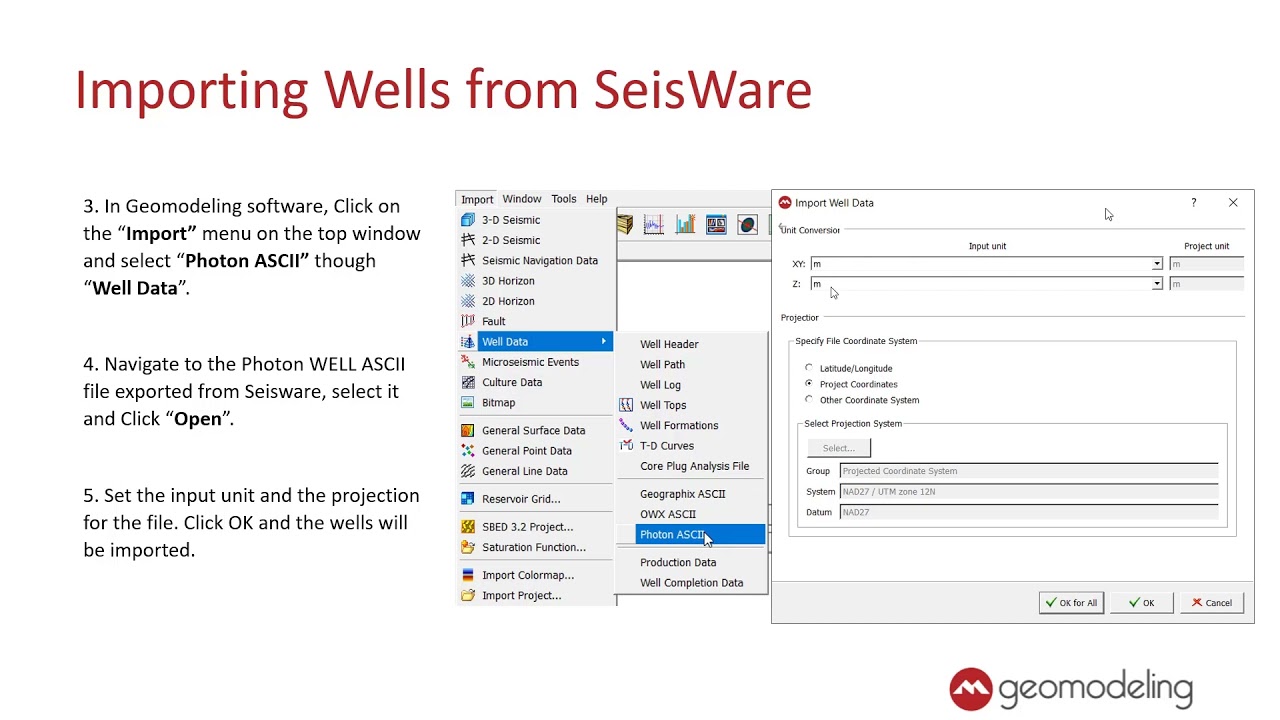 How to Import Well Data From SeisWare Project