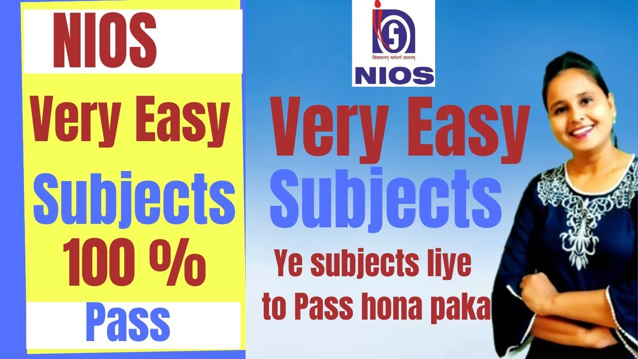 NIOS Easy Subjects -Top 5 | NIOS Easy Subjects 100% Result Pass | @ShashikalaChanchleshYadav1