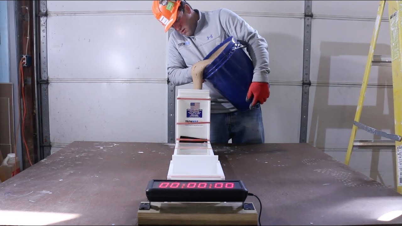 Side-by-Side Epoxy Grout Flow Box Comparison Test