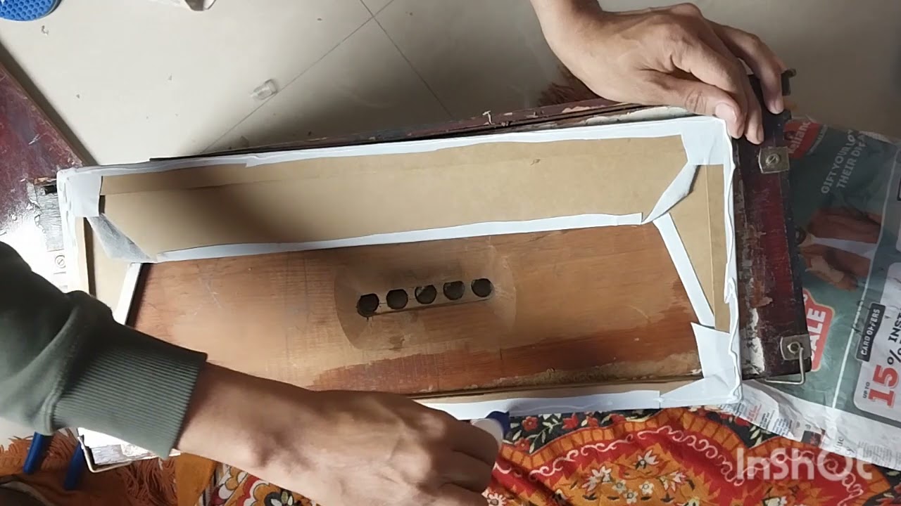हार्मोनीयम की बाहर की बेलो को घर पर बदलना । How to replace outer bellow at home l #repairing