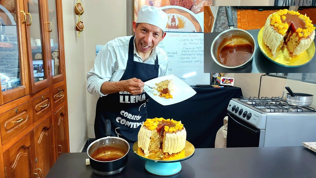 Te enseño a preparar una deliciosa Torta con Caramelo y Durazno en una Clase en vivo y en Directo