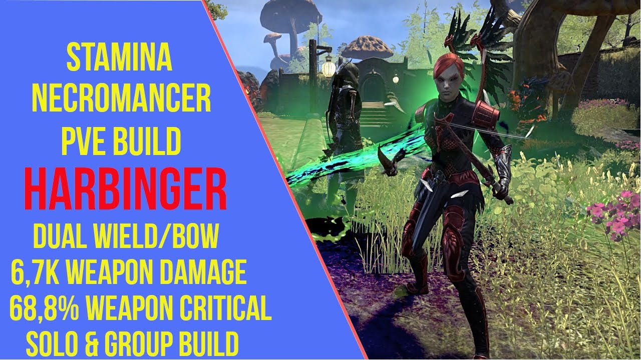 ESO Stamina Necromancer PVE Build - Harbinger - Blackwood