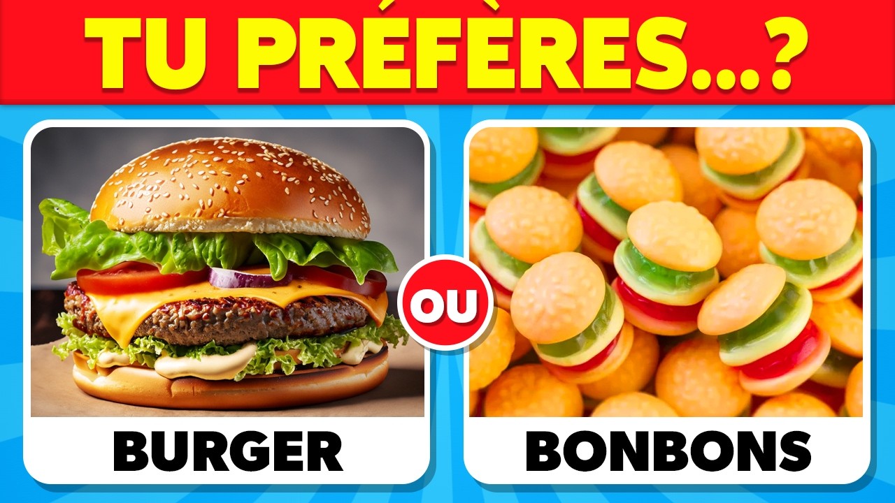 Tu préfères...? VRAIE NOURRITURE vs BONBONS 🍕🍬🍫