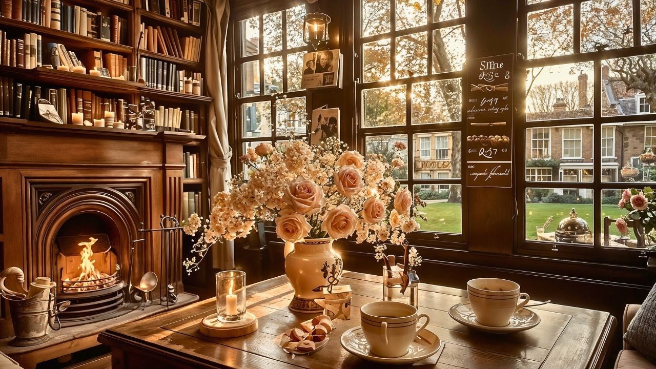 ☕🌸 Spring Morning at Cozy Jazz Cafe | Soft Piano & Smooth Jazz for Happy Study & Relax Mood 🎶✨