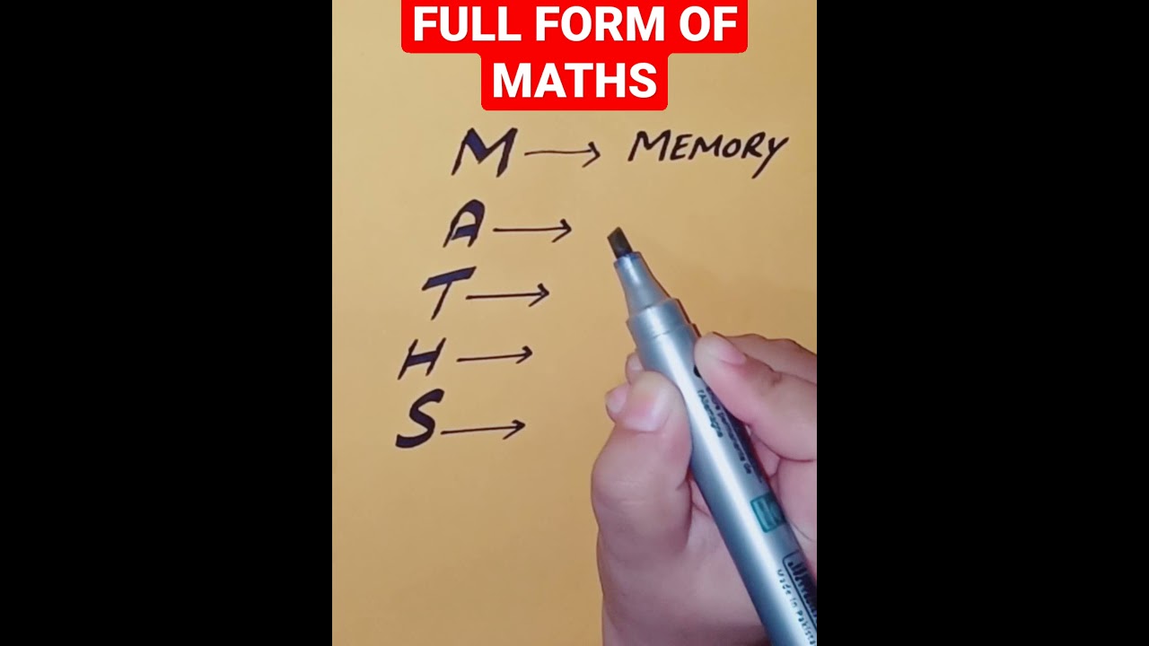 FULL FORM OF MATHS😍#maths #MATHSFUN#shorts #viral