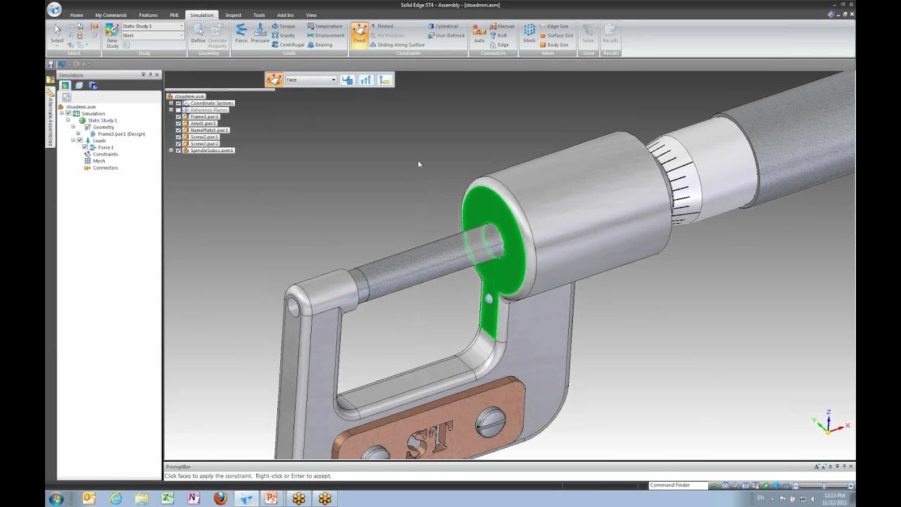 Intro to Solid Edge ST4 Lesson 5 - Engineering Analysis