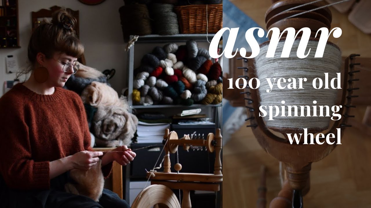 ASMR ✨ Spinning Yarn On A More Than 100 Year Old Wheel ✨