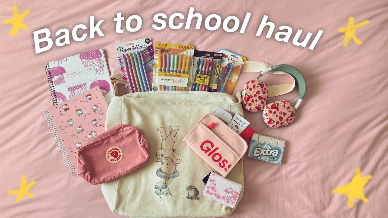 Back to school supply haul / what’s in my backpack 🎀