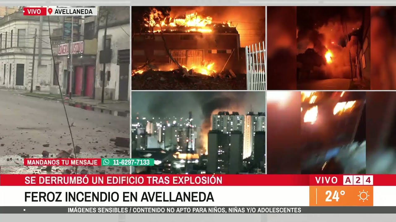 🔴 INCENDIO EN UNA FÁBRICA DE AVELLANEDA: AFECTÓ LA ESTRUCTURA DE UN DEPÓSITO