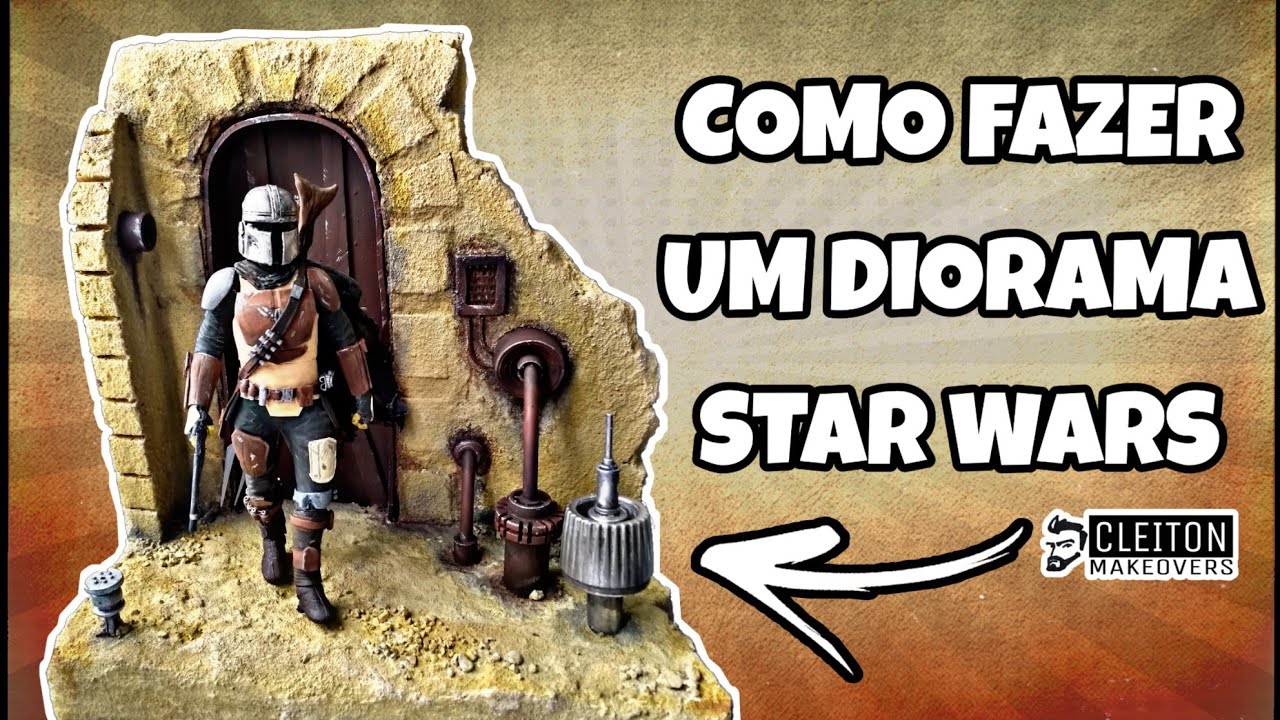 Como fazer um diorama de Tatooine -Star Wars - The Mandalorian - toy makeover