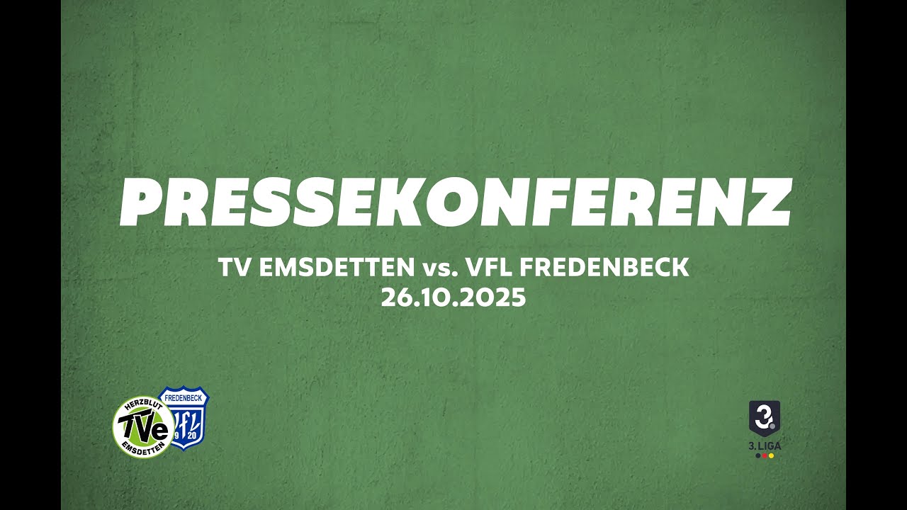 Pressekonferenz TV Emsdetten - VfL Fredenbeck