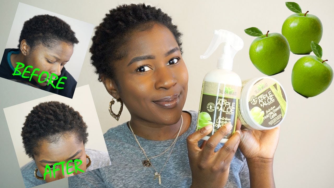 TALIAH WAAJID Green Apple & Aloe Leave In Conditioner + Hold Me Down Gelle Review!!!4C Hair |Mona B.