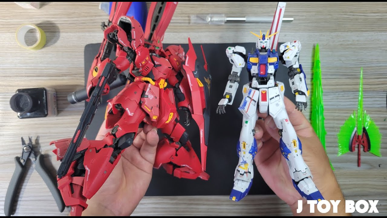 【ASMR BUILD】Nu Gundam  RX-93-ff ν Gundam & MSN-04FF SAZABI  RG 1/144 #nugundam  #sazabi #build