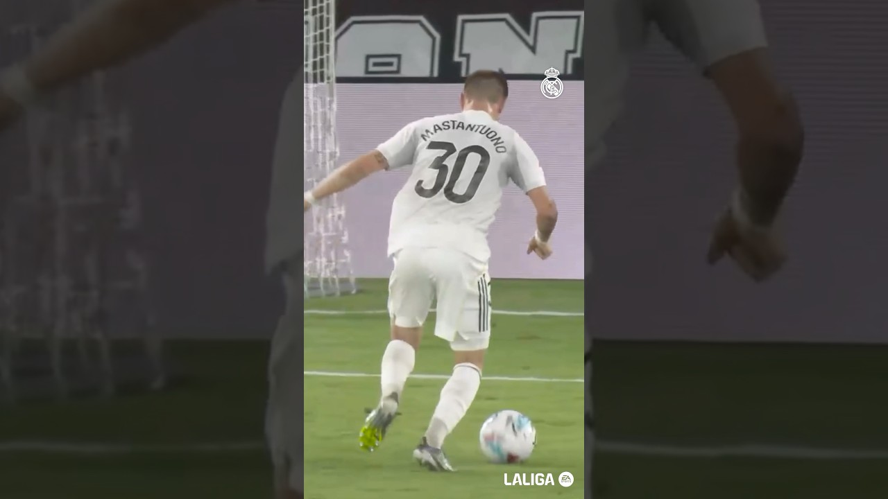 🤩 You never forget your first Real Madrid goal! #LaLigaHighlights #RealMadrid #Mastantuono