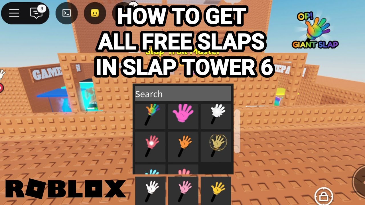 HOW TO GET ALL FREE SLAPS IN SLAP TOWER 6 ROBLOX | BaBa Gaming | ( How To Get Free Slaps + Speedrun)