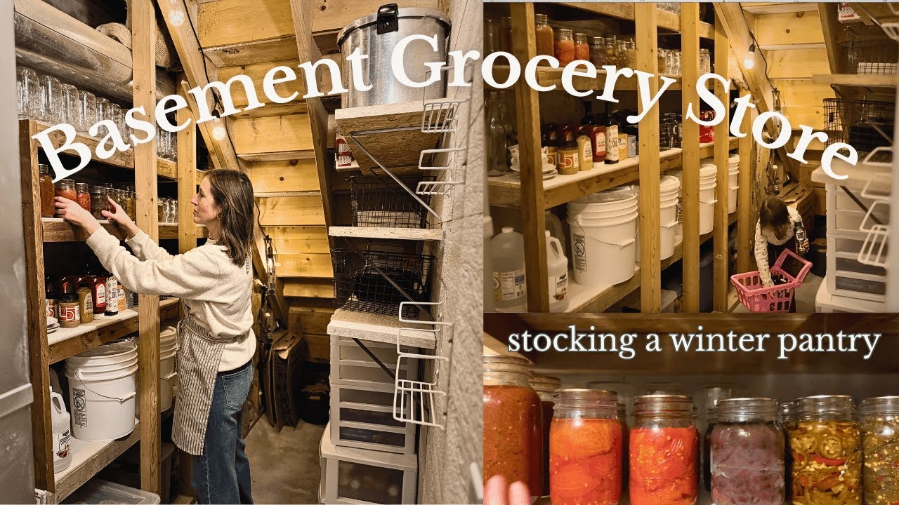 Transforming Our Basement Storage Into a Grocery Store | Winter Pantry Reset