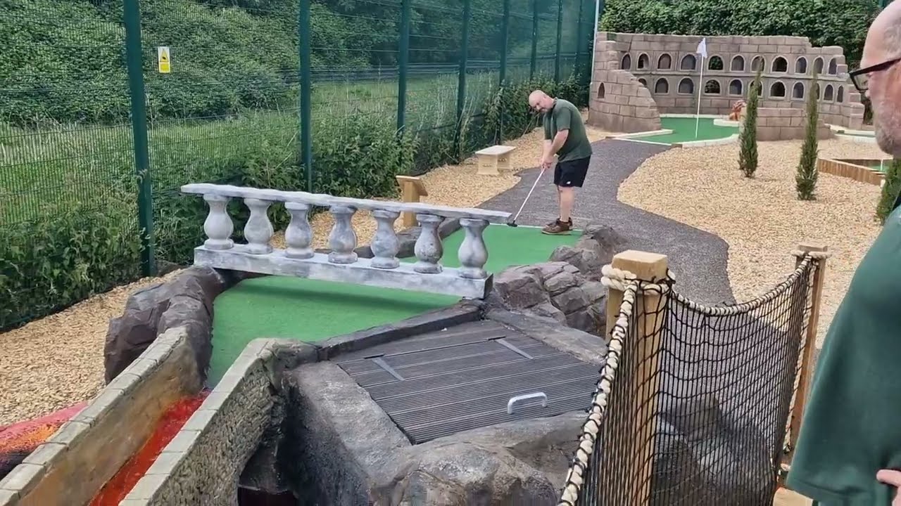 The Aqueduct hole in action at the Roman Golf Empire in Peterborough