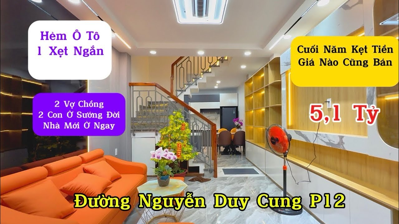 Bán Nhà Gò Vấp 230| Cuối Năm Kẹt Tiền Bán Gấp – 2 Tầng 36m² – Hẻm Ô Tô Nguyễn Duy Cung P12 – 5.1 Tỷ