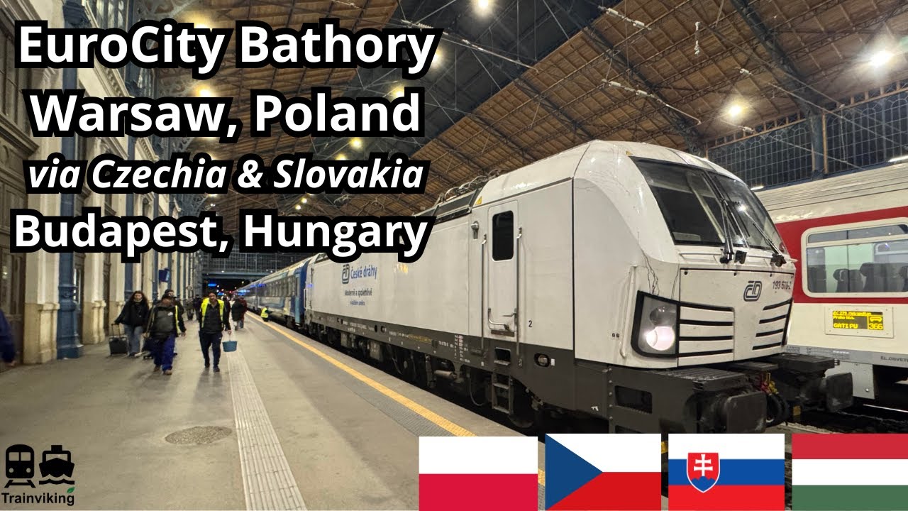EuroCity Bathory train Warsaw, Poland - Budapest Hungary via Czechia & Slovakia