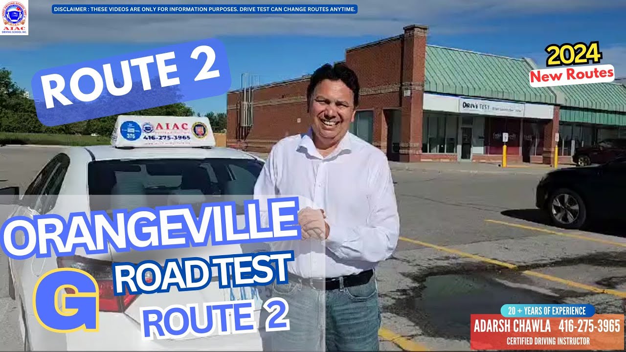 Orangeville G Road test Route No 2 - New Modified G Test Route no.2 - New 2024