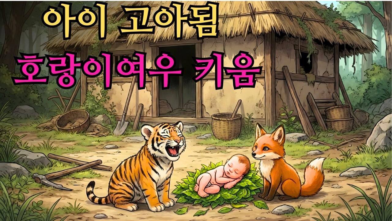 고아가 된 아이는 호랑이와 여우의 보살핌 아래 자랐다.|민담 |전설 |설화 |옛날이야기 |오디오북