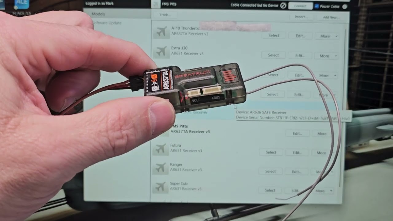 Spektrum AR637TA - Flashes - Won't Program