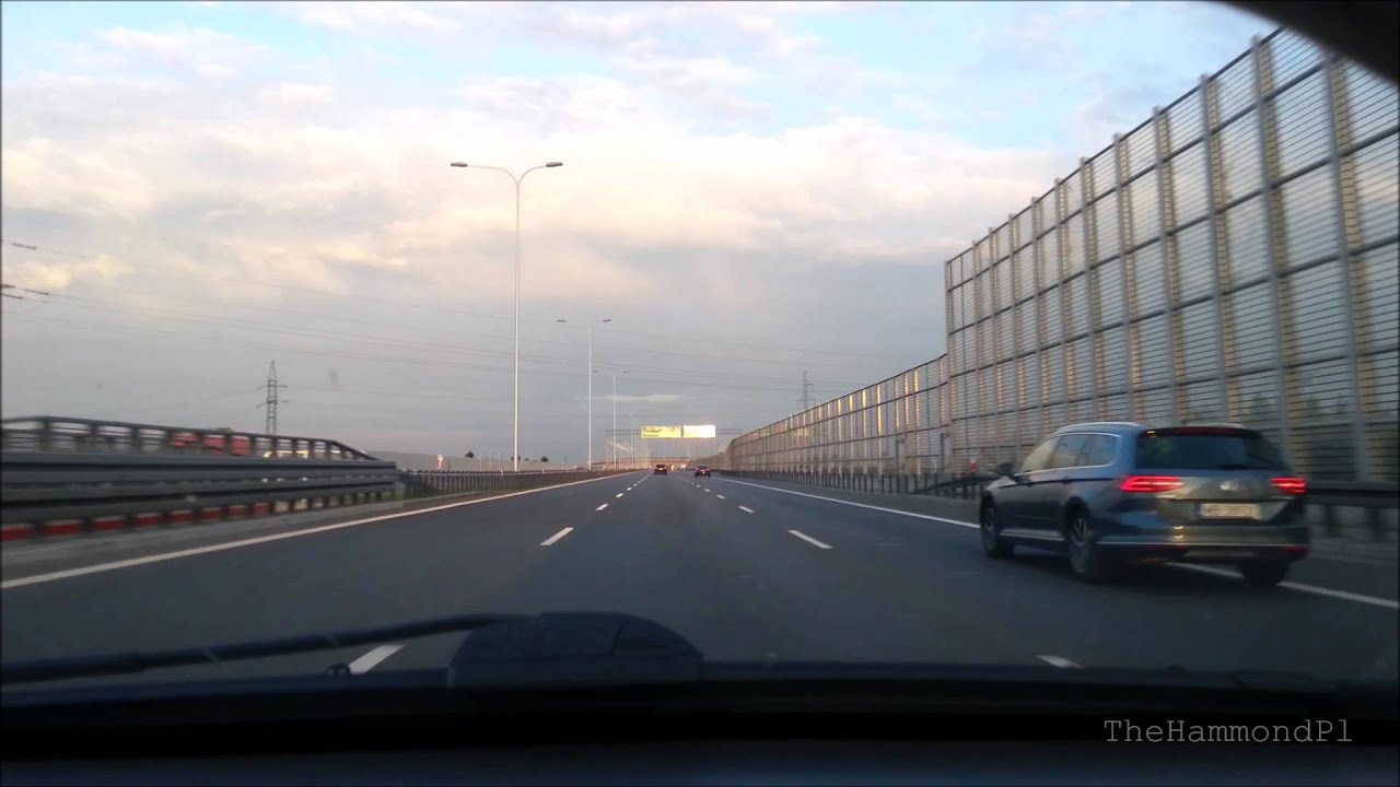S8/S2 Południowa Obwodnica Warszawy - przejazd w kierunku Ursynowa Timelapse