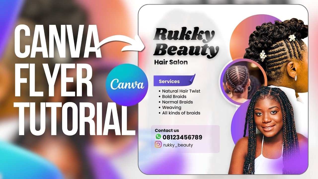 DESIGN LIKE A PRO (IN CANVA) | Beauty Salon Flyer Design