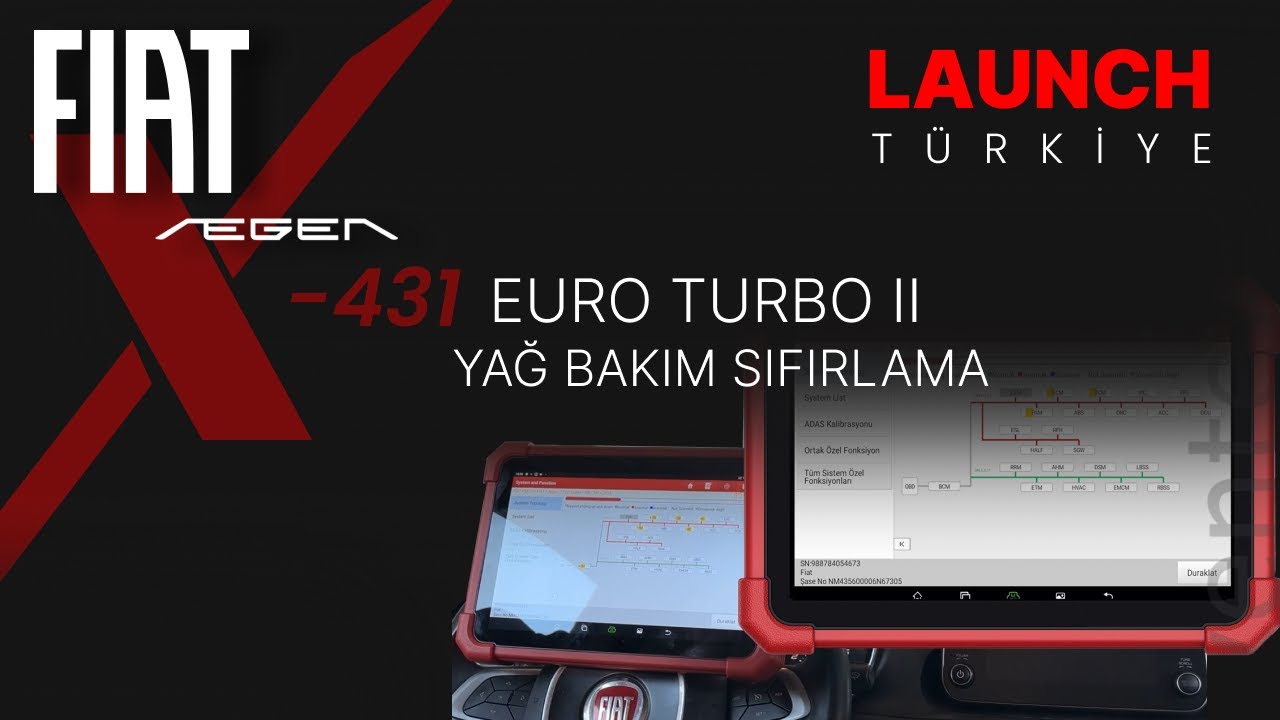 LAUNCH X-431 EURO TURBO II  | Fiat Egea Yağ Bakım Sıfırlama Nasıl Yapılır?