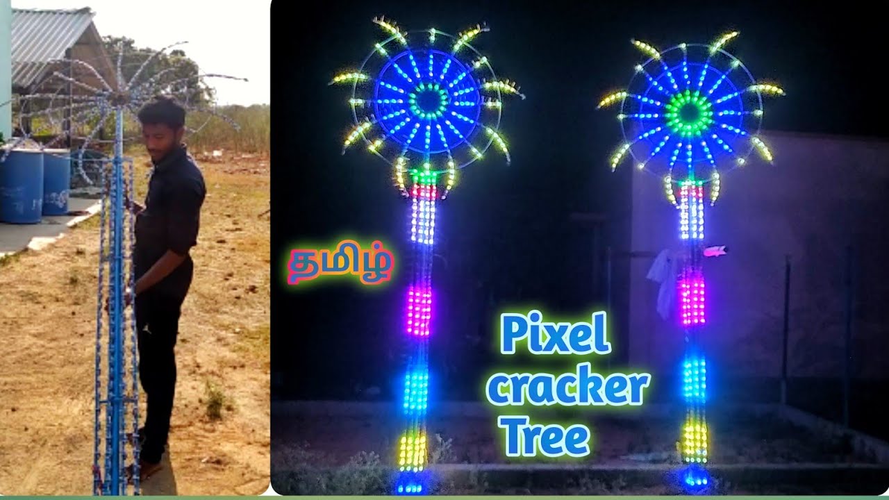 How to make pixel cracker tree 🌆 பிக்சல் பட்டாசு தட்டி செய்வது எப்படி ?
