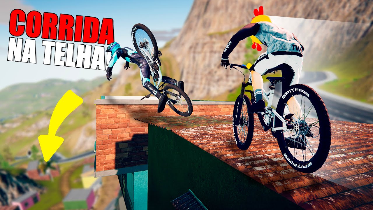 Corrida de Bike! mas no TELHADO!