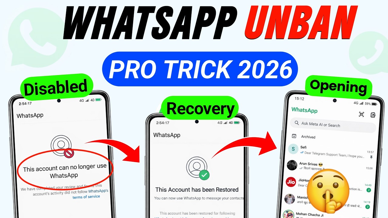 This account can no longer use whatsapp | How to unban whatsapp account | New Method 2026 #whatsapp
