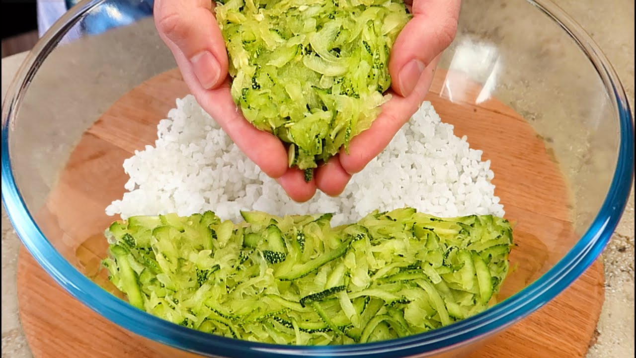 Haben Sie Reis und Zucchini zu Hause? Ich mache dieses Gericht jedes Wochenende! einfaches Rezept