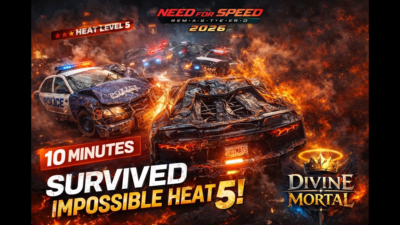 👑 Need for Speed Remastered 2026 – INSANE Heat Level 5 Police Chase | Survived 10 Minutes!🔥👉