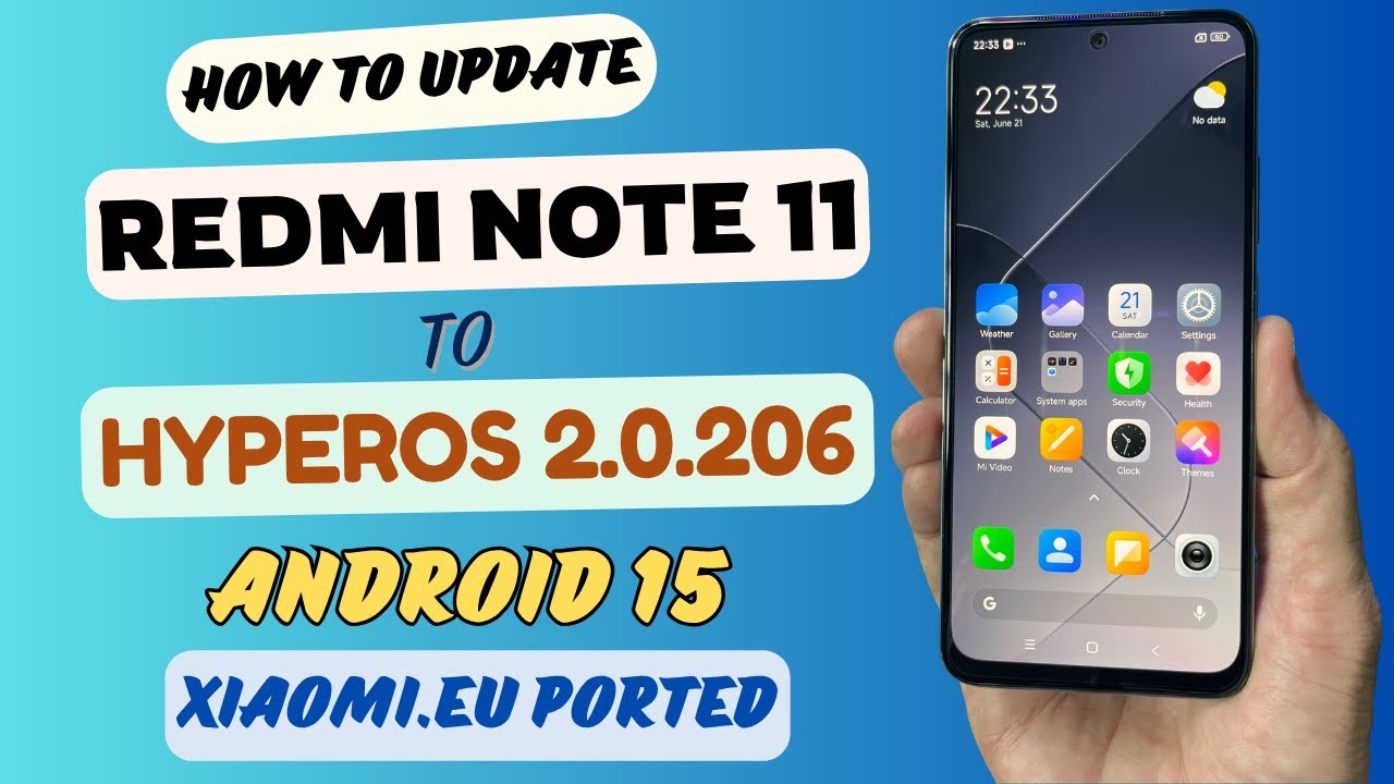 Install HyperOS 2.0.206 Android 15 ON Redmi Note 11-اردو हिन्दी-