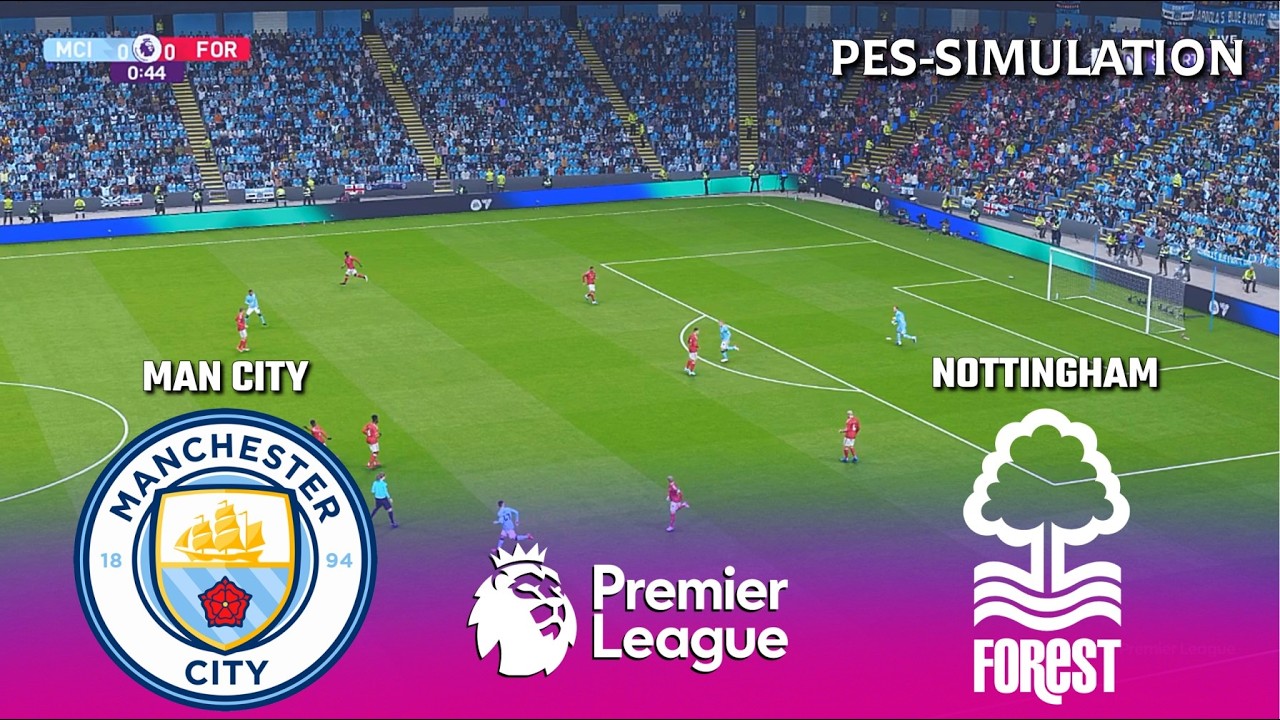 Manchester City vs Nottingham Forest | Premier League 2025/26 | PES 21 Simulation