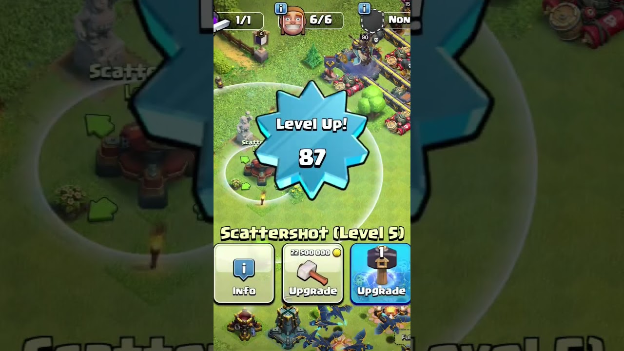 scattershot level from 1 to max