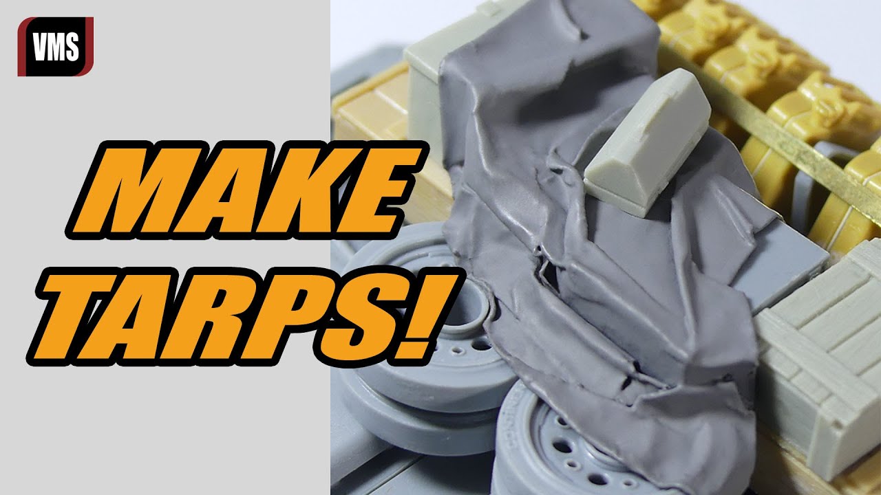 How to make  canvas covers and tarps on a scale model - VMS Paper Shaper tutorial