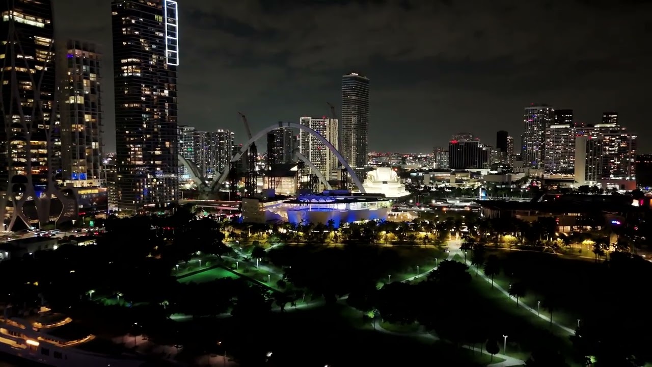 Miami Skyline Night