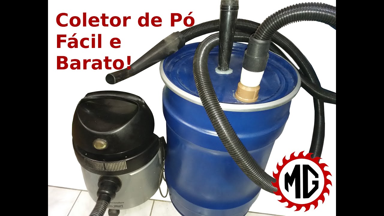 Como fazer um Coletor de pó fácil e barato - Dust collector easy