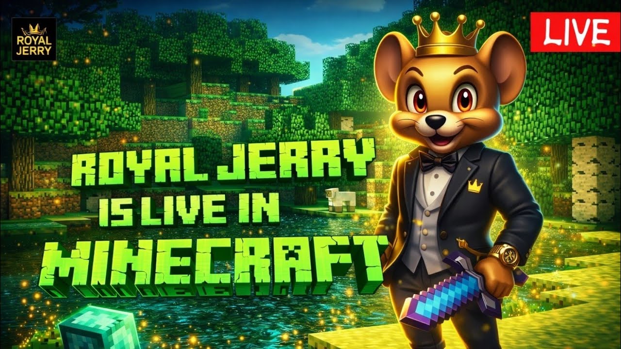 Minecraft LIVE | Day 10 | 🔥 New Survival World | Royal Jerry 👑