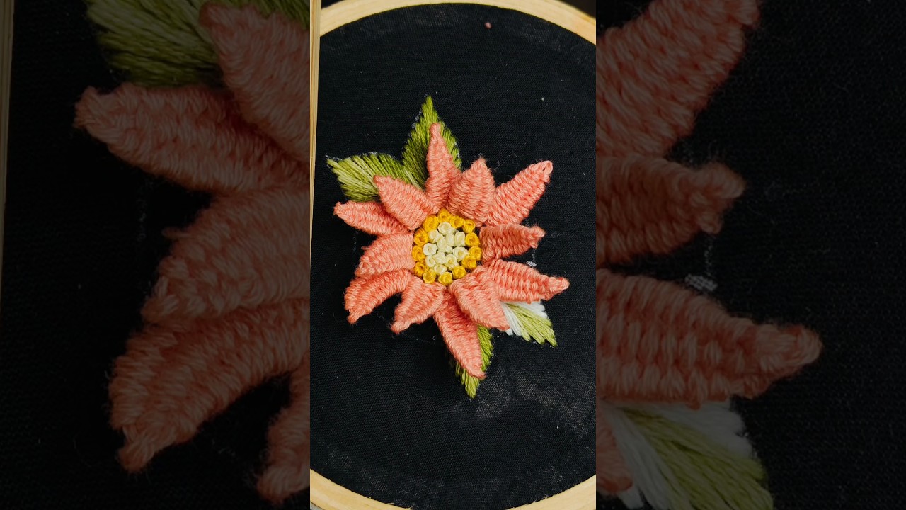 Amazing woven picot stitch #flowerdesignembroidery #handembroidery #embroiderytutorial #flowers