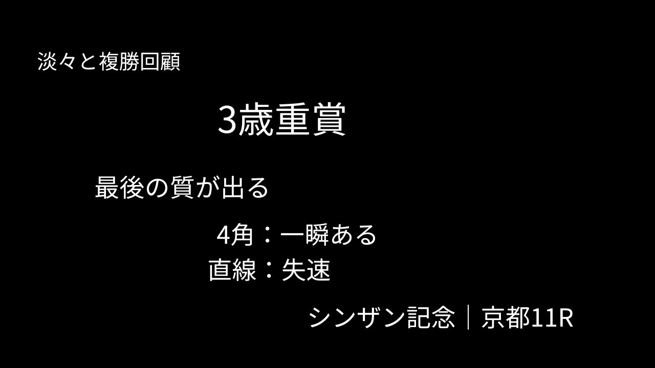 淡々と複勝回顧｜シンザン記念６（炙り出し→パドック→最下位の検証） 動画
