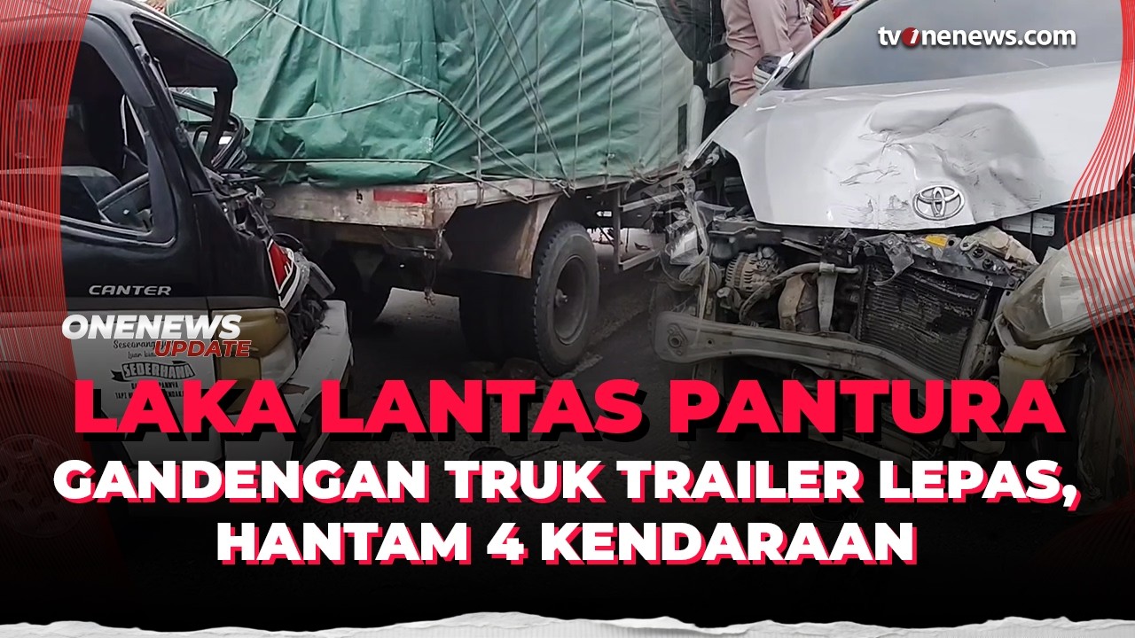 Truk Gandeng Lepas di Tanjakan, Sebabkan Kecelakaan Beruntun di Pantura Cirebon | OneNews Update