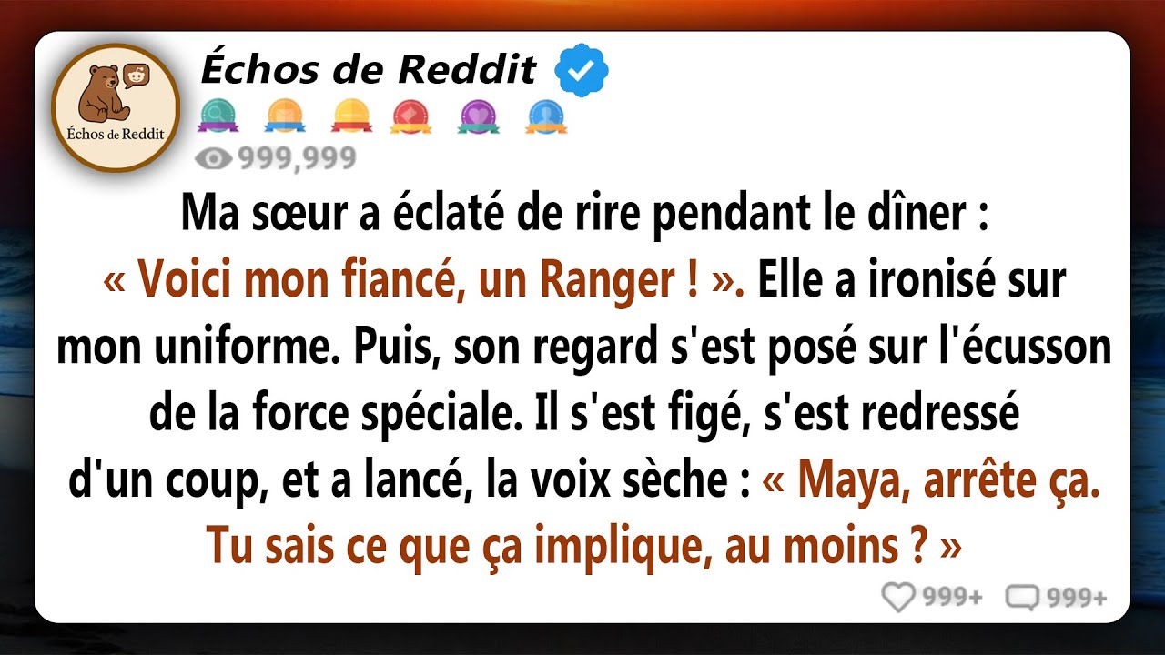 Ma sœur a ri au dîner : 