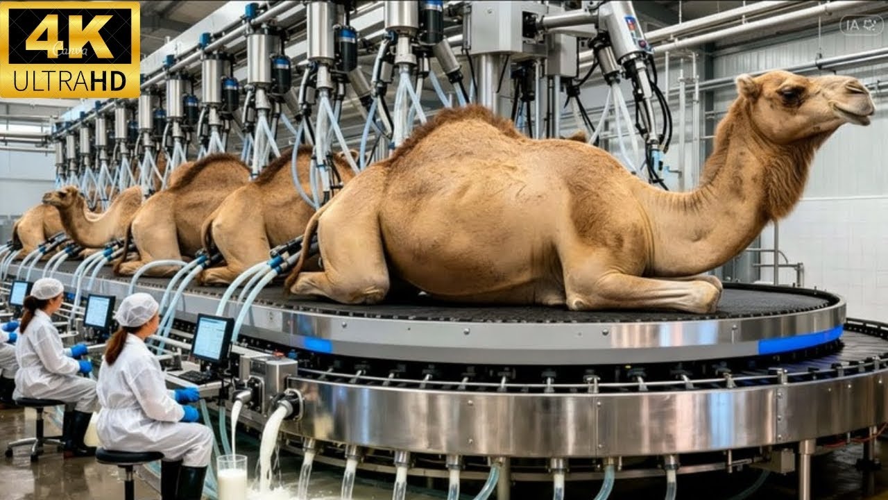 Inside the Camel Milk Factory - From Desert Farm to Your Bottle #camelmilk #factoryprocess