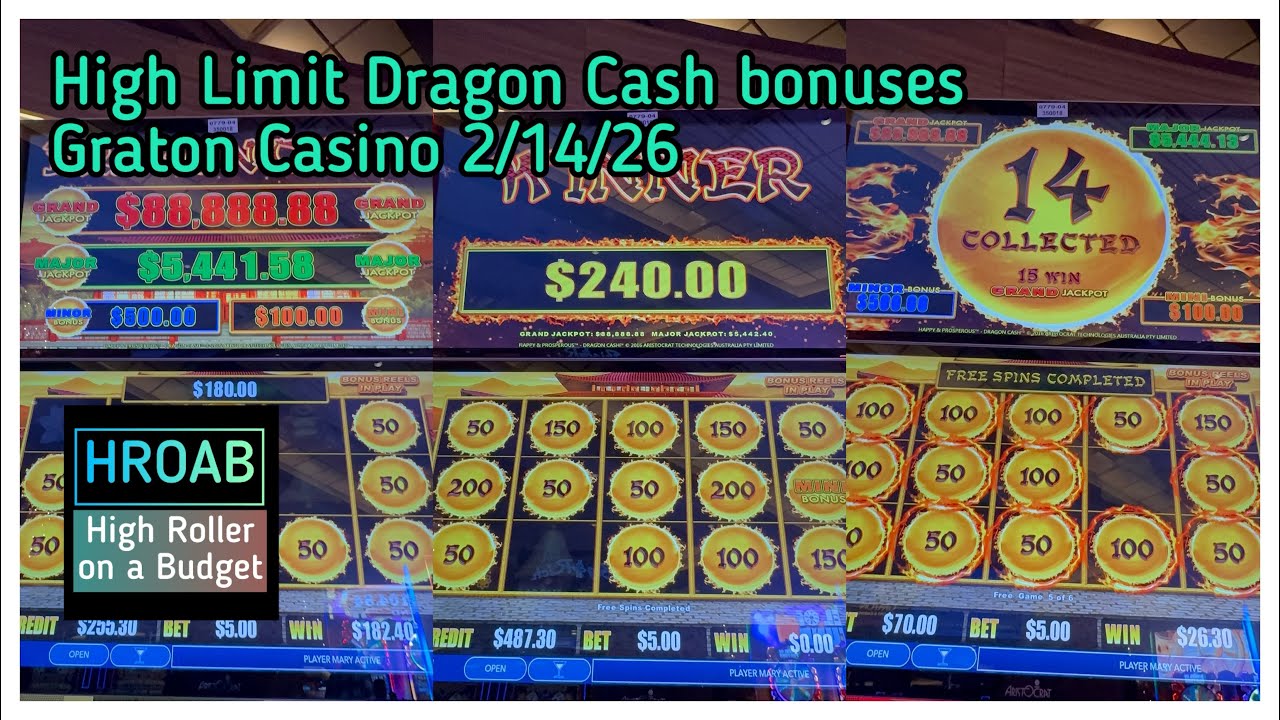 Finally caught a break with Dragon Cash slot bonuses, Graton Casino 2/14/26