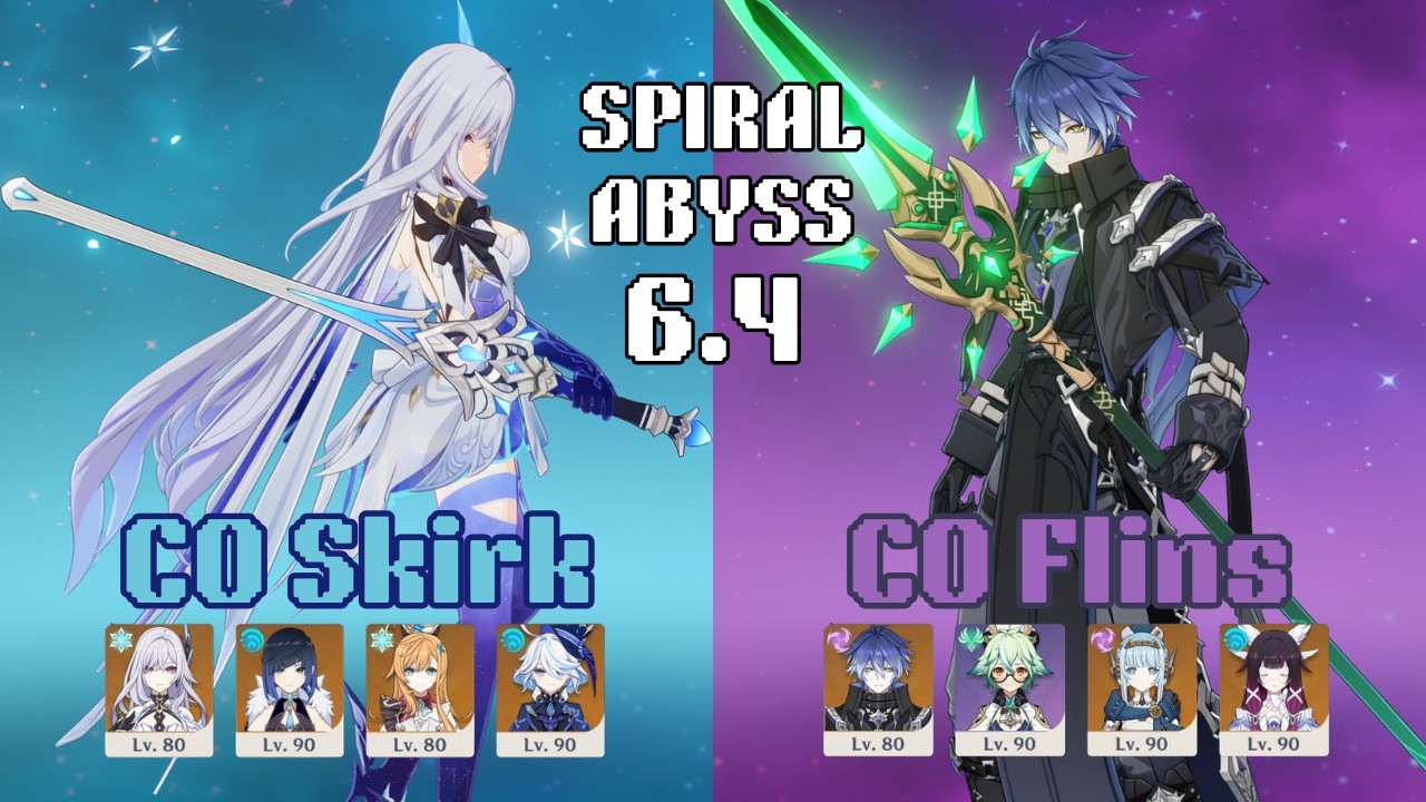 Spiral Abyss 6.4 | C0 Skirk & C0 Flins | Genshin Impact